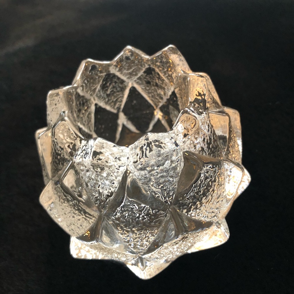 Orrefors crystal artichoke votive